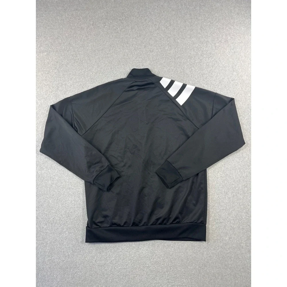 Reno 1868 FC Soccer Jacket Mens XL Black Adidas Fill Zip 3 Stripe Nevada